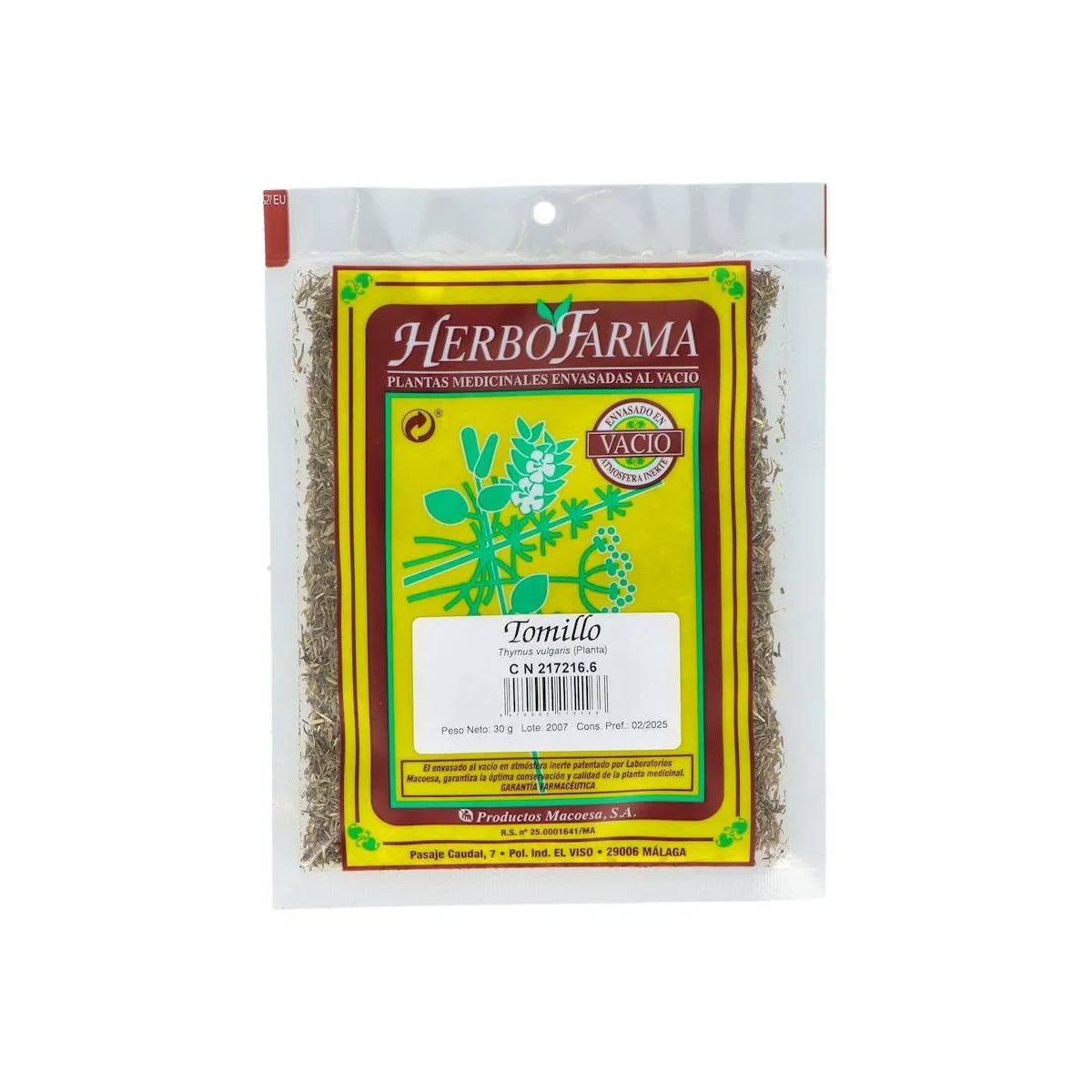 Tomillo Herbofarma Macoesa 20 G