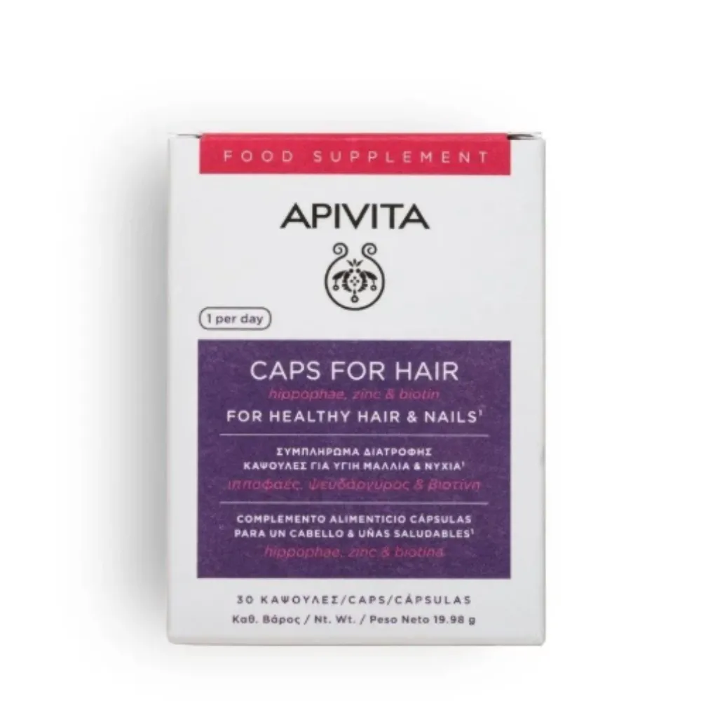 Tonic Complemento Alimenticio Cápulas para Cabello y uñas Saludables, 30 Caps. - Apivita