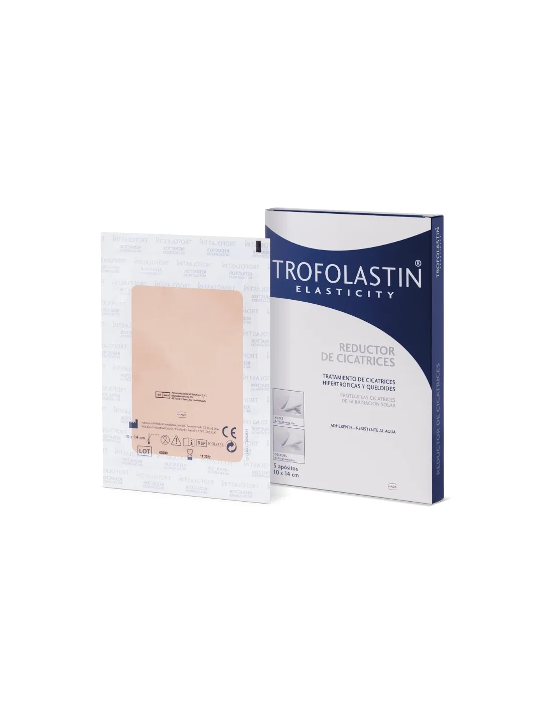 REDUCTOR DE CICATRICES 10 x 14 CM TROFOLASTIN ELASTICITY 5 APÓSITOS