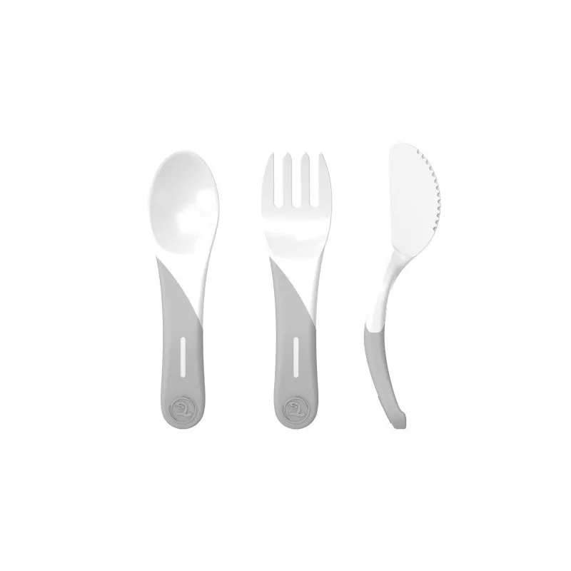 Twistshake Jogo de Talheres de Aprendizagem Branco 6m+