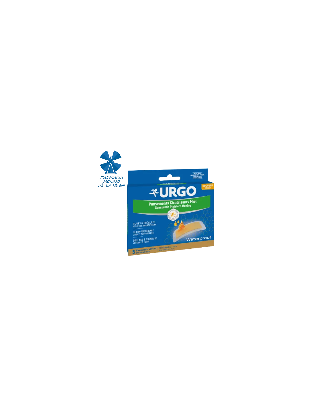 URGO APOSITOS CICATRIZANTES MIEL 5 UDS