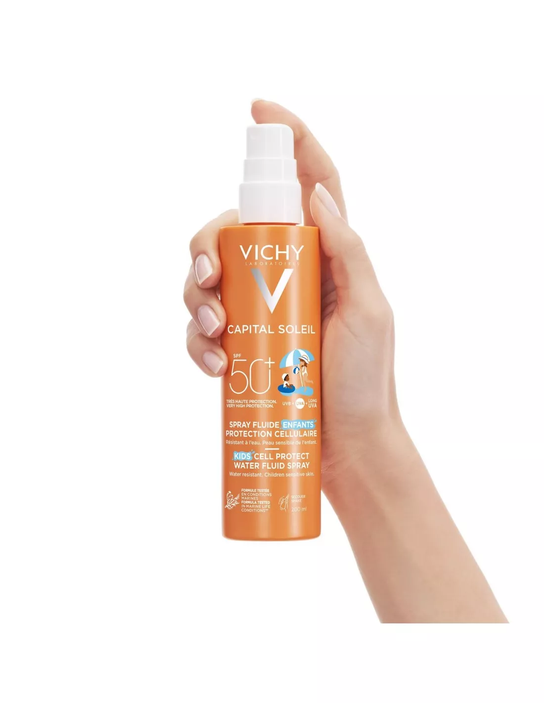 Vichy Capital Soleil Cell Protect Fluido Spray Pediatrico Water Resist SPF 50+ 200 ml