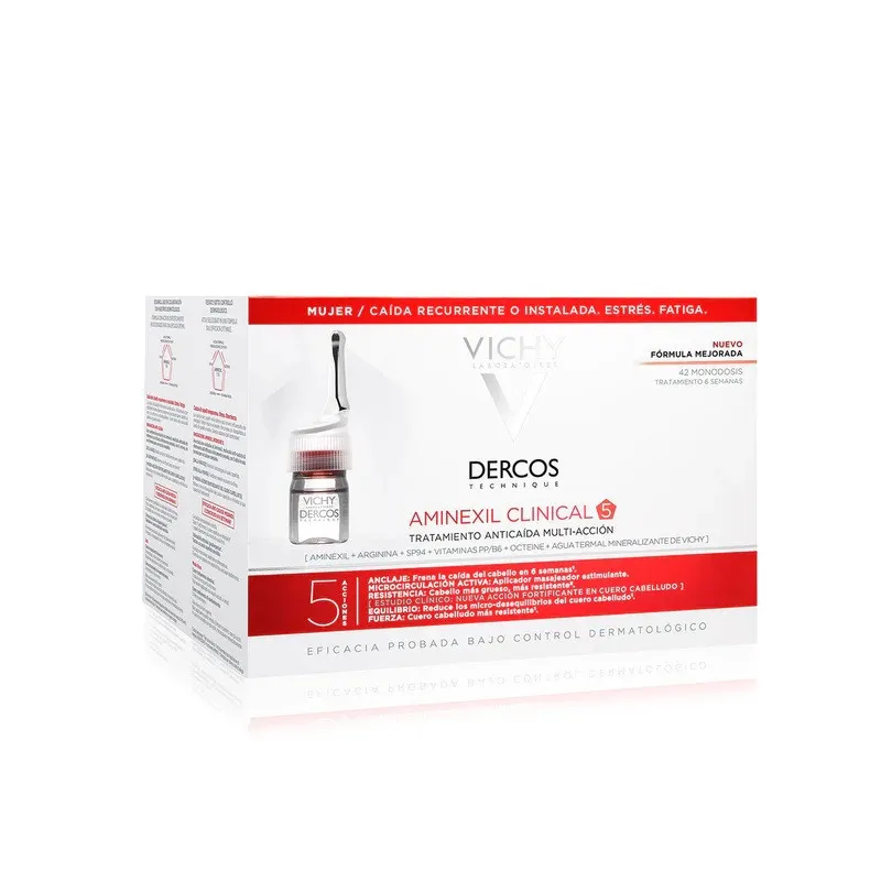 Vichy Dercos aminexil clínica 5 - Mujer 42 ampolas
