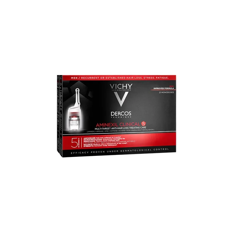 Vichy Dercos Aminexil Clinical 5 - Hombre 42 Ampollas