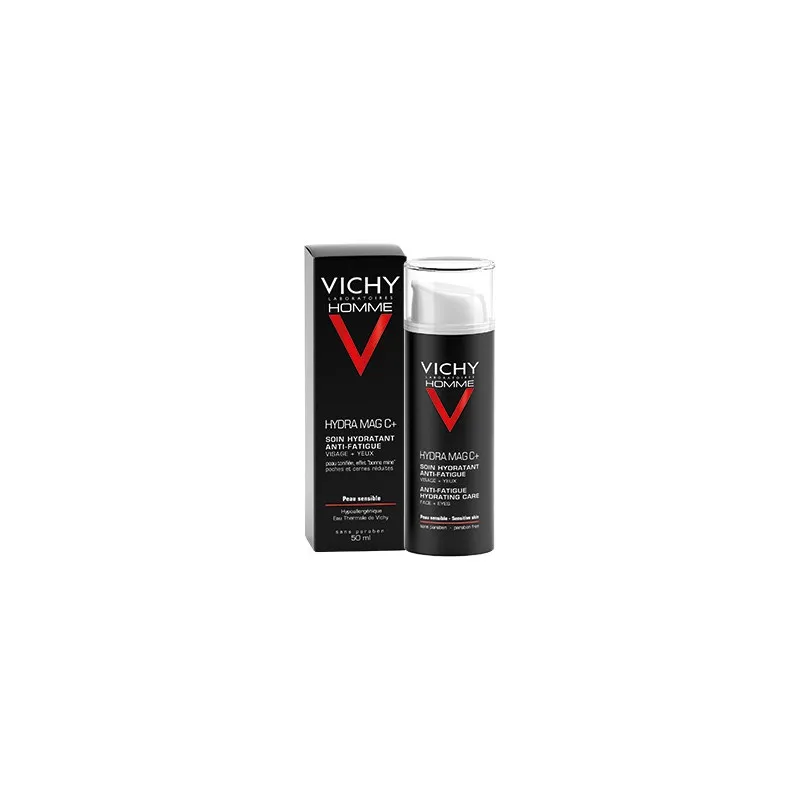 Vichy Homme Hydra Mag C+ Hidratante facial Anti-fatiga para hombre, 50 ml.