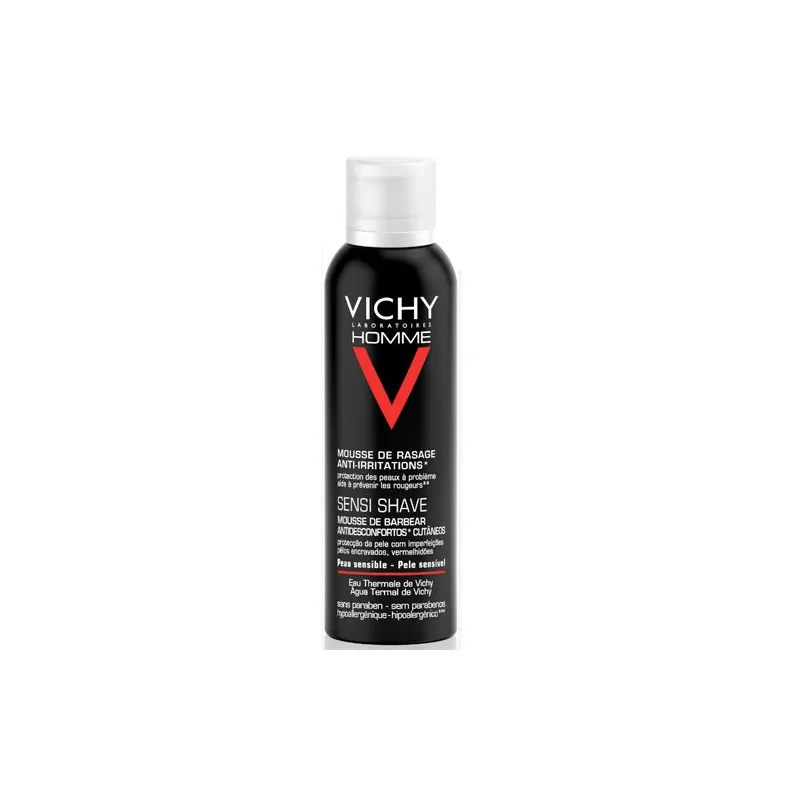 VICHY HOMME ESPUMA DE AFEITAR PIEL ANTI-IRRITACIONES 200 ML.