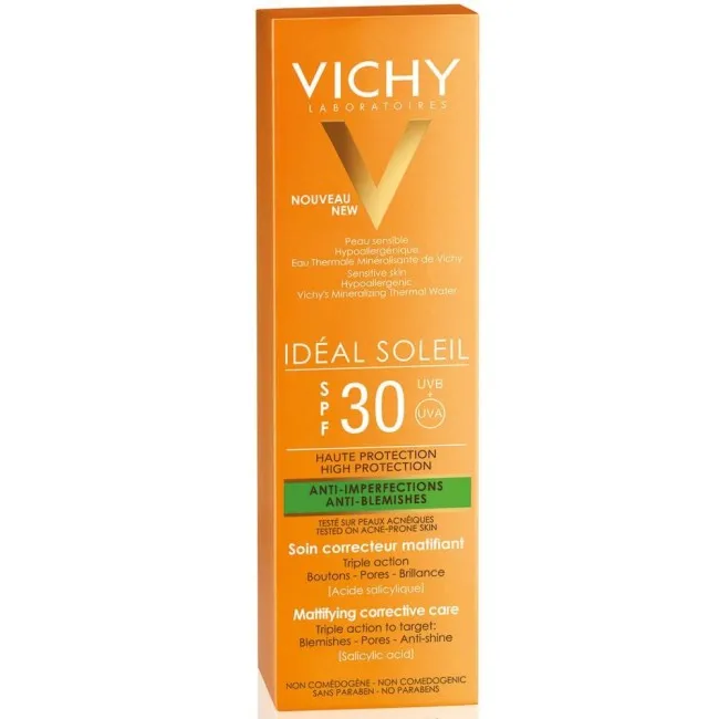 Vichy Ideal Soleil Anti imperfecciones SPF 30