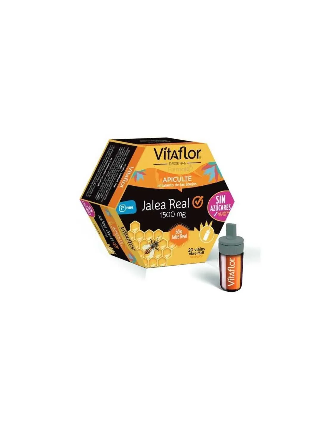 Vitaflor Jalea Real Pura Sin Azucares 20 Viales Bebibles 10 Ml
