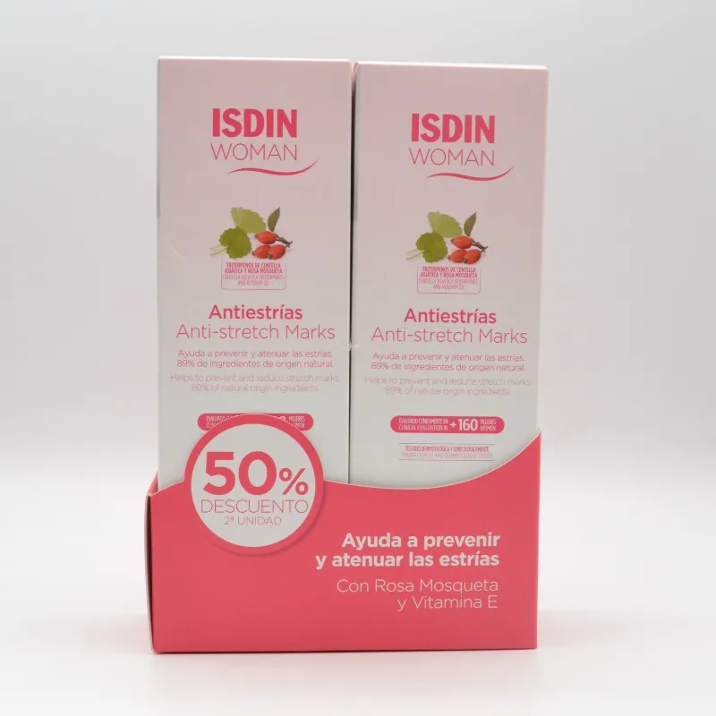 WOMAN ISDIN ANTIESTRIAS DUPLO 250ML X 2UDS