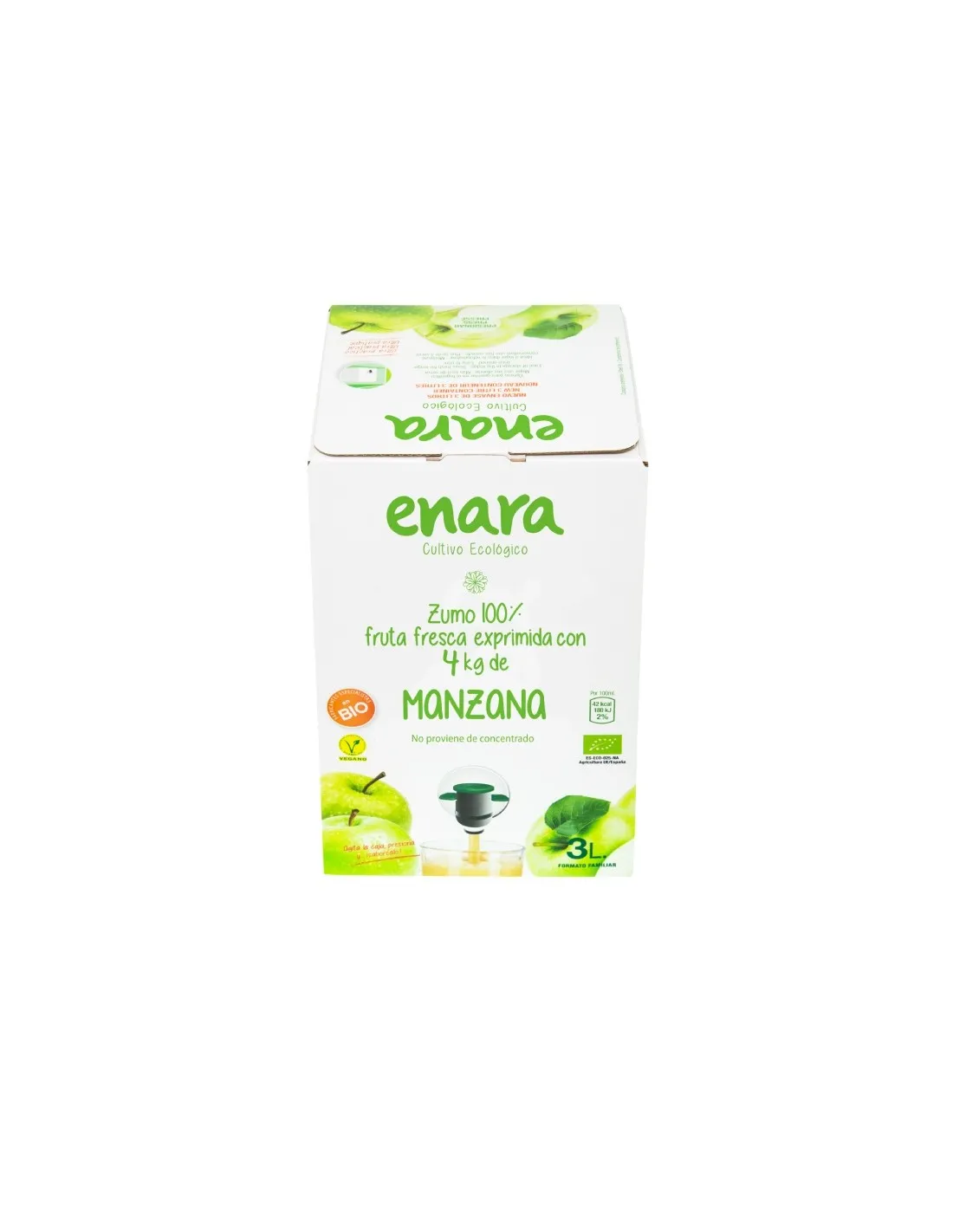 Zumo de MANZANA Bag in Box 100% exprimido de Enara